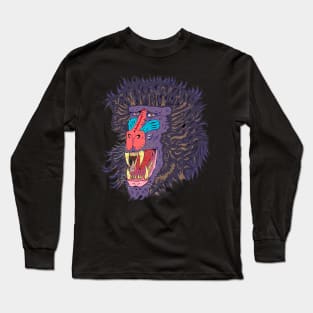 baboon unhappy Long Sleeve T-Shirt